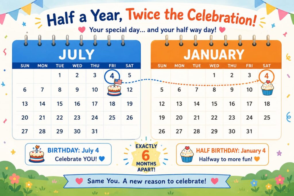 A Half Birthday is easy to understand